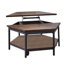 View Product - Ultimo Hexagon Lift-Top Cocktail Table w/Casters