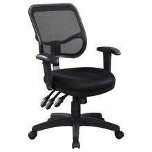 See Details - Rollo Upholstered Adjustable Ergonomic Office Chair Black