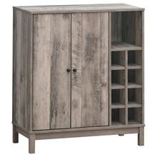 See Details - Cheyenne 2-door Home Bar Wine Cabinet Weathered Acacia