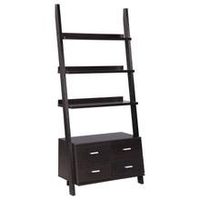 See Details - Colella 72-inch 5-shelf Storage Ladder Bookshelf Cappuccino
