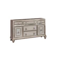 See Details - Bling Game 5-drawer Dining Server Metallic Platinum