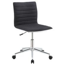 See Details - Chryses Upholstered Adjustable Home Office Desk Chair Black