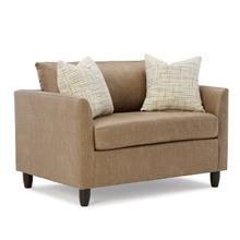 See Details - CHAIR & A HALF WITH MEMORY TWIN SLEEPER - Dark Walnut - Fabric - Bayment