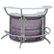 See Details - Dallas 3-piece Curved Freestanding Home Bar Cabinet Silver