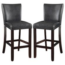 View Product - Alberton Leatherette Upholstered Bar Chair Black (set of 2)