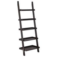 See Details - Colella 72-inch 5-shelf Ladder Bookshelf Cappuccino
