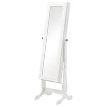 See Details - Batista Cheval Mirror With Jewelry Storage White