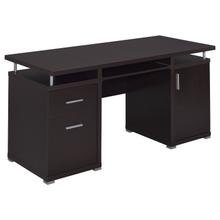 See Details - Tracy 55-inch 2-drawer Office Computer Desk Cappuccino