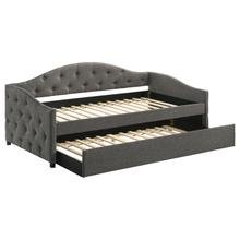 View Product - Sadie Upholstered Twin Daybed With Trundle Grey