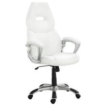 See Details - Bruce Upholstered Adjustable Home Office Desk Chair White