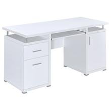See Details - Tracy 55-inch 2-drawer Office Computer Desk White