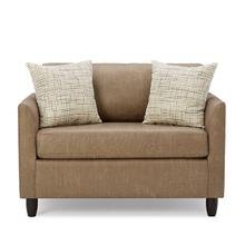 See Details - CHAIR & A HALF WITH MEMORY TWIN SLEEPER - Dark Walnut - Fabric - Bayment