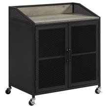 See Details - Arlette 2-door Mobile Home Bar Wine Cabinet Sandy Black