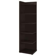 See Details - Alder 71-inch 6-shelf Corner Bookcase Cappuccino