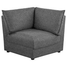 See Details - Sasha Upholstered Corner Chair Barely Black