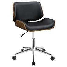 See Details - Addington Upholstered Adjustable Office Desk Chair Black